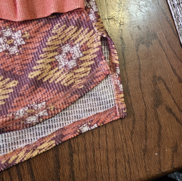 Cato Aztec Print Elbow Sleeve Top Orange & Brown Size 3X - Picture 5 of 9